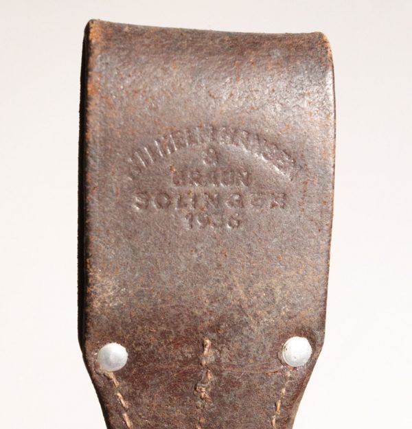 German WWII Leather bayonet frog named - Image 2