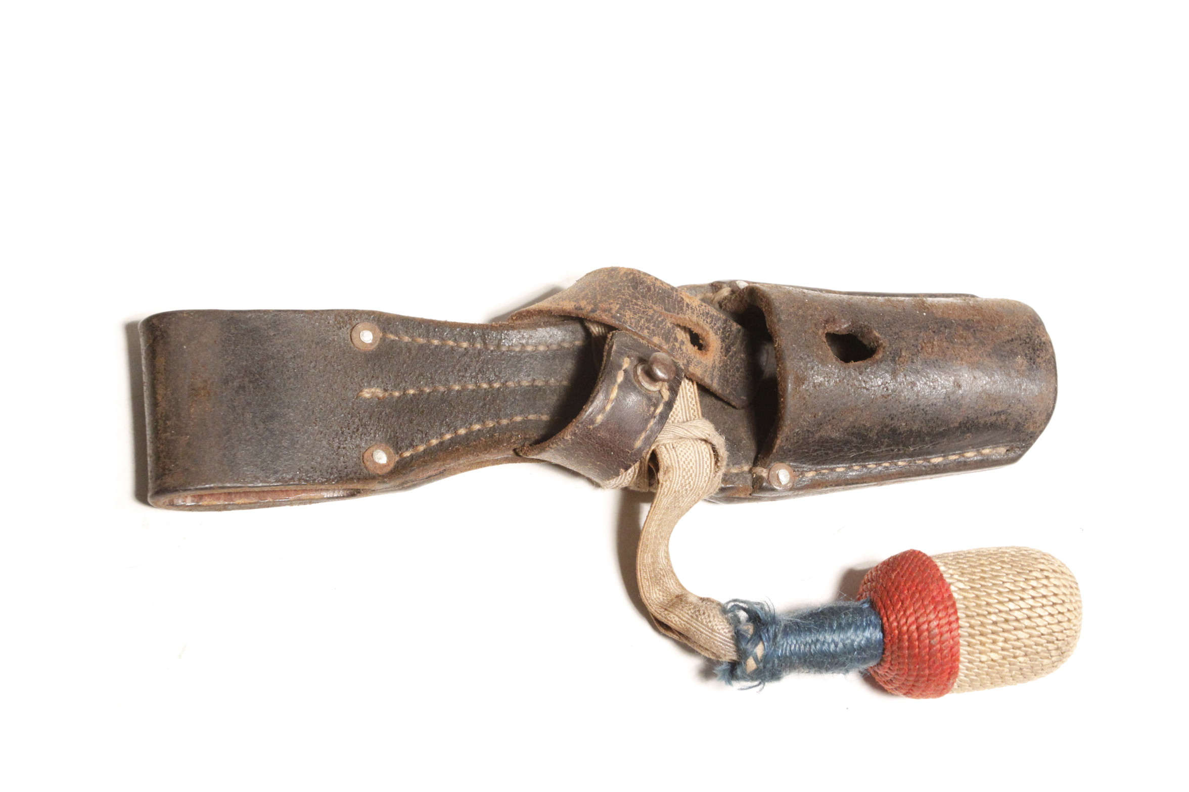 German leather bayonet frog with knot