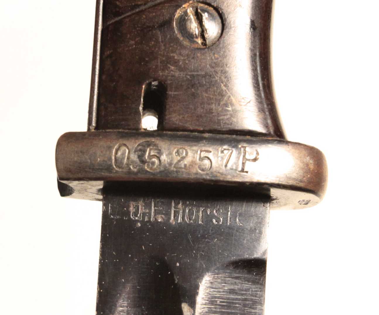 German WWII 1884/98 III bayonet Kriegsmarine marked - Image 4