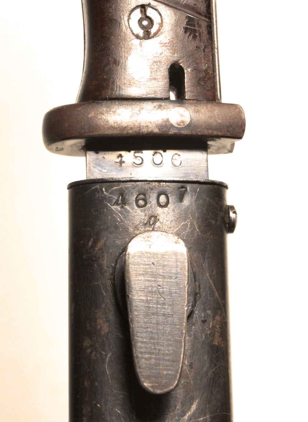 German WWII 1884/98 III bayonet Kriegsmarine marked - Image 7