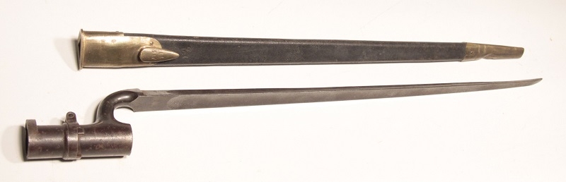 British Pattern 1853 socket bayonet with scabbard