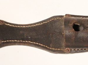 German WWII 98k leather bayonet frog marked