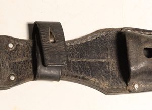 German WWII 98k leather bayonet frog marked