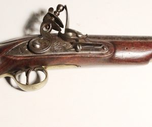British flintlock military pistol