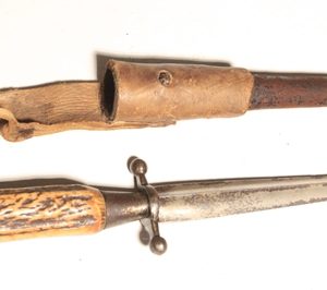 German WW1 stag handle fighting knife