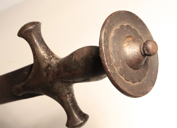 Indian Tulwar curved blade sword with scabbard - Image 3