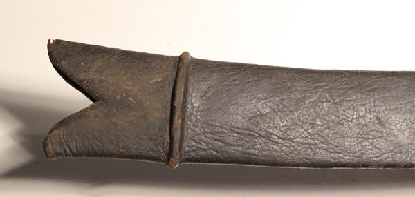 Indian Tulwar curved blade sword with scabbard - Image 6