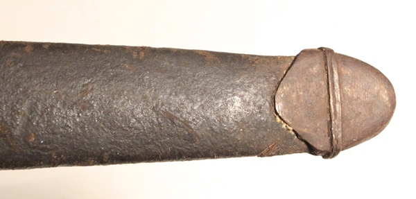 Indian Tulwar curved blade sword with scabbard - Image 7