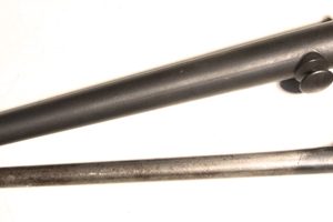 Lee Enfield No. 4 Mk II bayonet LB marked, steel scabbard