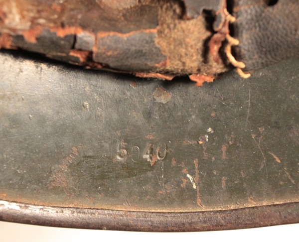 German WWII M40 double decal Polizei helmet - Image 8