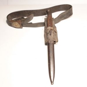 German WWI belt with bayonet