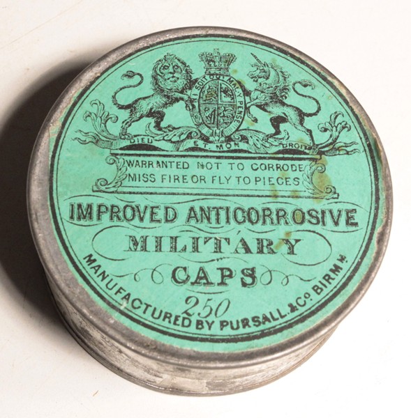 Military Percussion Caps Pursall & Co.