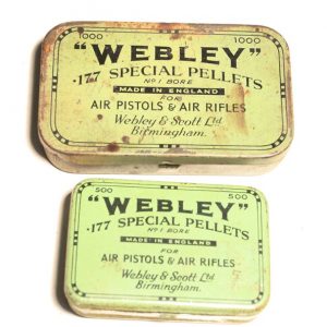 Webley .177 pellets Vintage containers (2)