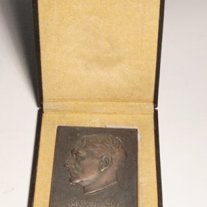 Cased Adolf Hitler Award Plaque