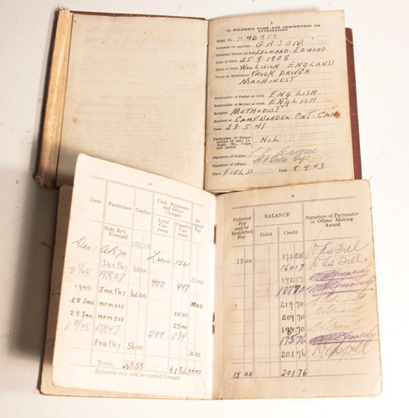 WWII Royal Canadian Army Service Corps medals and document set - Image 3
