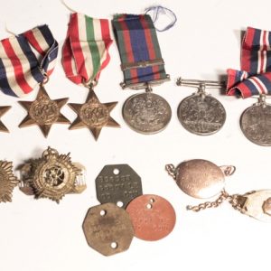 WWII Royal Canadian Army Service Corps medals and document set