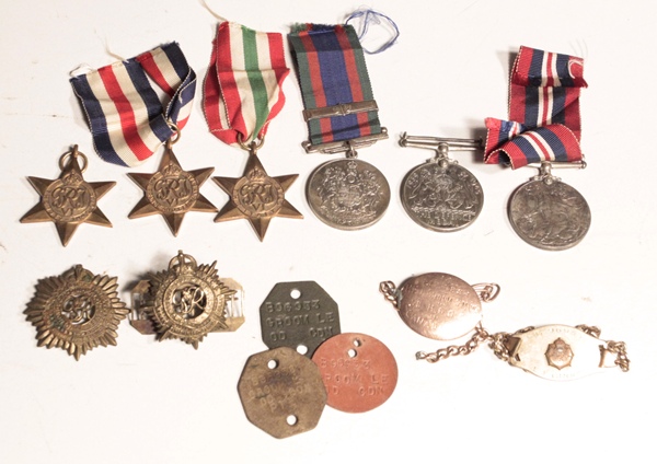WWII Royal Canadian Army Service Corps medals and document set