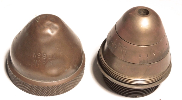 British time fuze No. 198 with cover