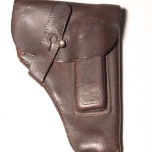 Kriegsmarine leather holster for Mauser 1914 pistol with spare magazine