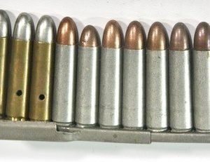 WW2 US 30 Carbine drill rounds (10) with charger
