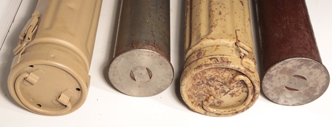 German Pak 40 steel cases in carrier tubes Lot of 2 - Image 2