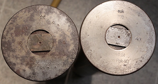 German Pak 40 steel cases in carrier tubes Lot of 2 - Image 5