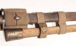 Pattern 1907 bayonet with P08 frog, helve holder and helve