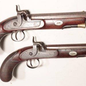 Pair Percussion Pistols Warmingham